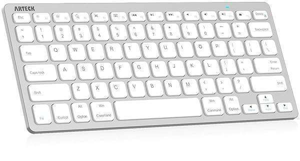 Arteck Ultra-Slim Bluetooth Keyboard for iPad & iPhone - Compatible with iOS, Android, Windows Devices