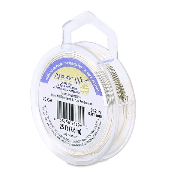 Artistic Non-Tarnish Silver Wire 20 Gauge - 25 Feet for Jewelry Making & Crafts