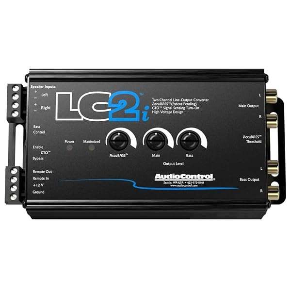AudioControl LC2i: Top 2-Channel Line Out Converter with AccuBASS & Subwoofer Control for Superior Sound