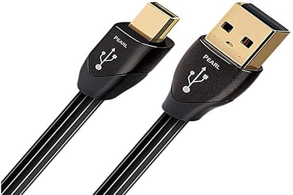 AudioQuest 0.75m Pearl Micro-USB Cable - High-Quality Male/Male USB A to Micro-USB B, Black