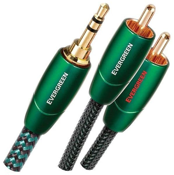 Audioquest Evergreen 1m Audio Interconnect: 3.5mm to RCA Cable for Superior Sound Quality