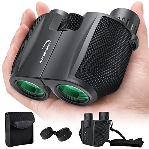 Aurosports 10x25 Binoculars: Compact, Low Light Vision for Bird Watching, Travel & Outdoor Adventures