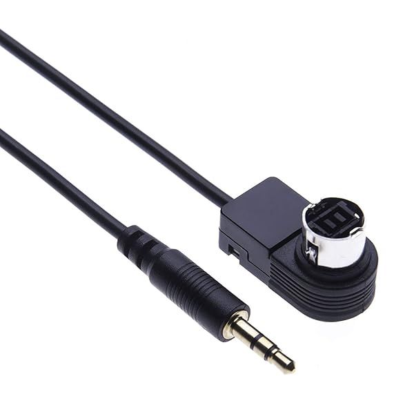 Alpine Aux Input Cable Adaptor: 3.5mm Converter for CDA 7998R, 9535R, 9830R & More