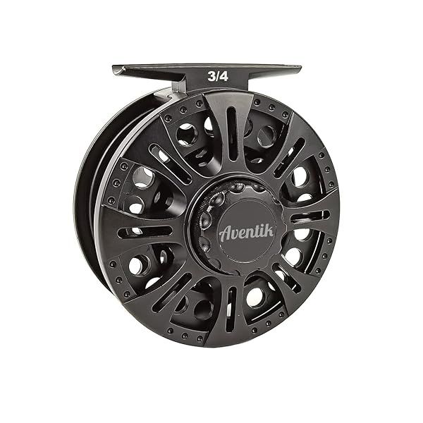 Aventik Z Fly Reel Classic III: Center Drag Graphite Large Arbor for 3/4, 5/6, 7/8 Fly Fishing