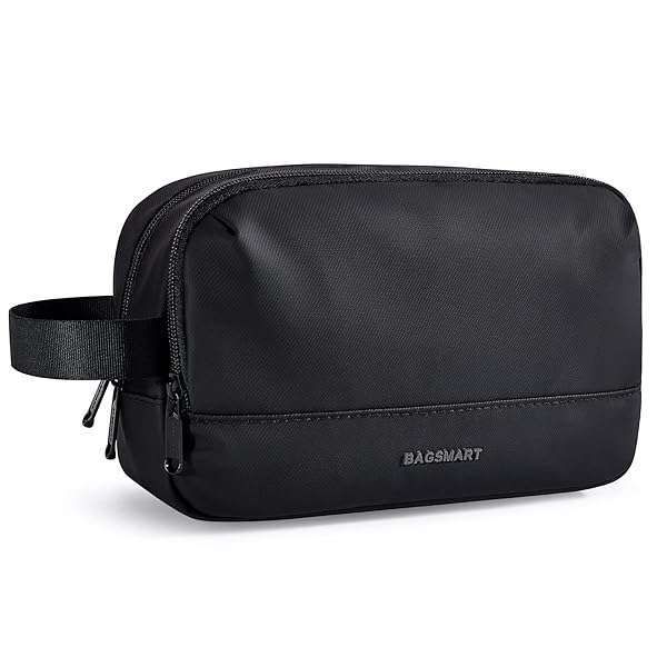 Buy BAGSMART Travel Toiletry Bag for Men - Water Resistant Dopp Kit for Shaving & Toiletries, Medium Size, Black