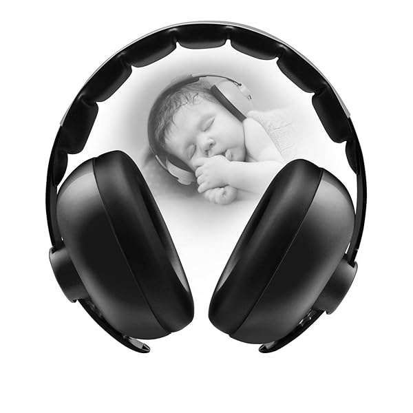 BBTKCARE Noise Cancelling Baby Headphones for 3 Months to 3 Years - Safe & Comfortable (Black)