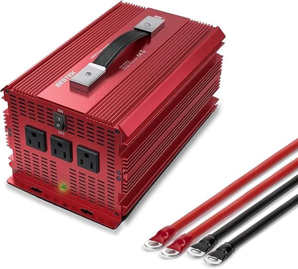 BESTEK 2000W Power Inverter: 3 AC Outlets for Camping & Outdoor Use - ETL Listed Car Power Converter