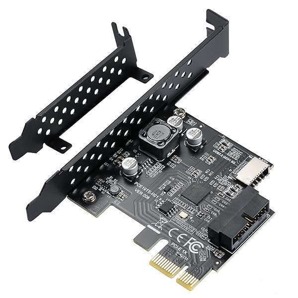 BEYIMEI PCI-E 1X to USB 3.2 Gen 1 Expansion Card - 20-Pin Front Panel Header & Type-C Connector