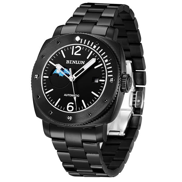 BINLUN Men's Waterproof Mechanical Automatic Wrist Watch Stainless Steel Dress Watch with Date Display Perfect Gift for Family and Friends