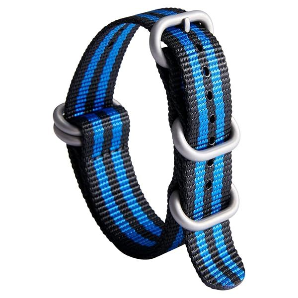 BINLUN Premium Nylon Watch Strap Thick Multicolor Bands for Men Women 18mm to 24mm with Heavy Duty Stainless Steel Buckle