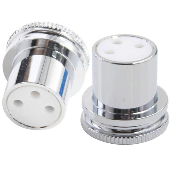 BNKENX Female XLR Noise Reducing Caps Pack of 2 Nickel Plated PTFE Insulation Dust Proof XLR Plug Noise Stopper