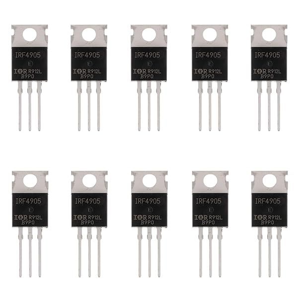 BOJACK IRF4905 P-Channel Power MOSFET Transistors 74A 55V TO-220AB Pack of 10 for High Performance Electronics