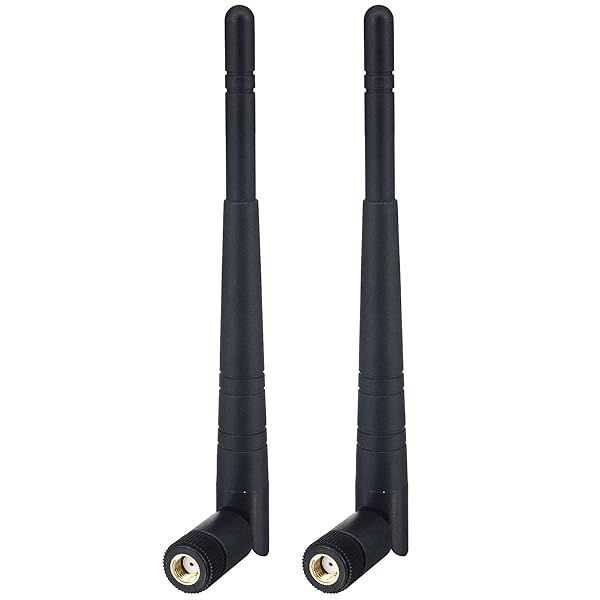 BOOBRIE 2pcs 8dbi Dual Band WiFi Antenna 2.4G 5G RP SMA Male Universal WLAN Router Booster