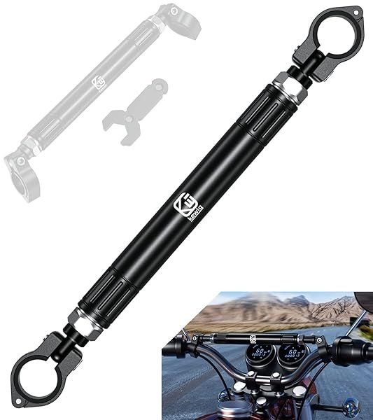 BRCOVAN Aluminum Alloy Cross Bar for Motorcycle, Length Adjustable Design Handlebar Extender Extension, Motorcycle Balance Bar Reinforce Lever