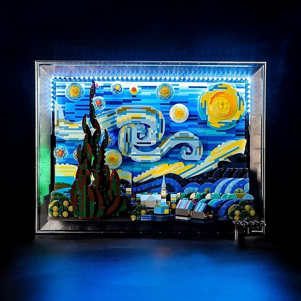 BRIKSMAX LED Lighting Kit for LEGO 21333 Vincent Van Gogh The Starry Night Remote Control Version Compatible with Lego Ideas Building Blocks