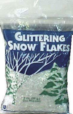 BUFFALO BATT & FELT CB0512: 2 Oz Glittering Snow Flakes for Crafting & Decor