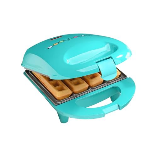 Babycakes Mini Waffle Stick Maker: Non-Stick Breakfast Iron for 4 Waffles - Perfect Kitchen Appliance!