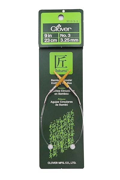 Buy Takumi Bamboo Circular Knitting Needles - 9-Inch Size 3 (3016/9-03) for Smooth Knitting Experience