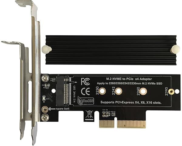 Bejavr M.2 NVMe to PCIe Adapter: High-Speed SSD Expansion Card with Heatsink for PCIe 3.0/4.0 X4/X8/X16 Slots