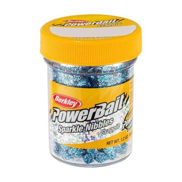 Buy Berkley Power Bait Sparkle Crappie Nibbles Blue Ice 1.2oz Jar - Best Fishing Bait for Crappie!