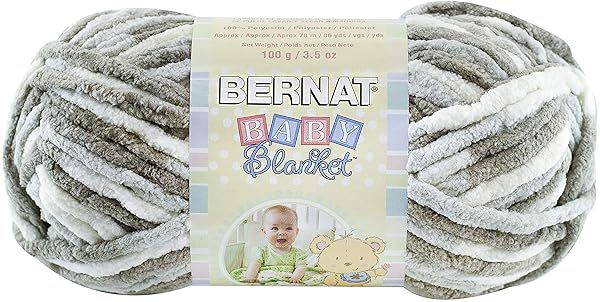Bernat Baby Blanket Yarn - 3.5 oz Super Bulky in Little Sand Castles | Perfect for Cozy Baby Projects