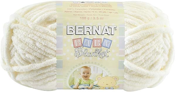 Bernat Baby Blanket Yarn 3.5 oz - Super Bulky Gauge 6 in Vanilla | Soft & Cozy for Baby Projects