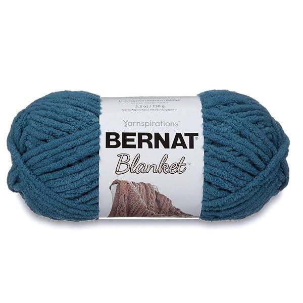 Bernat Blanket Super Bulky Yarn 5.3oz - Dark Teal, Gauge 6 for Cozy Projects