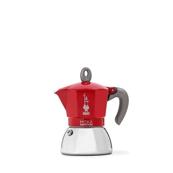Buy Bialetti Moka Induction Pot - 4 Cups Espresso Maker for All Hobs, Stylish Red Design