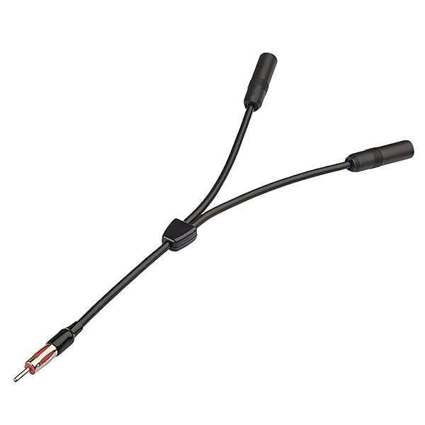 Bingfu Car Antenna Splitter: DIN 1 Male to 2 Female Adapter for FM/AM Radio in Trucks & SUVs