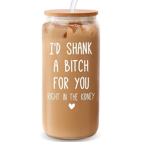 Unique 18 Oz Can Glass Birthday Gifts for Women Best Friends Sisters Friendship Gift for Female BFF