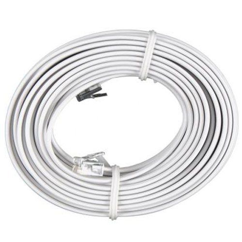 Bistras 100 Feet White Telephone Extension Cord for Home and Office Use