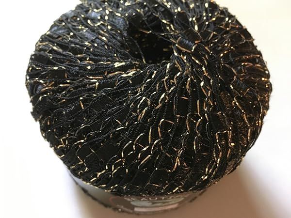 Shop Black Gold Metallic Ladder Ribbon Yarn - Dark Horse #S101 for Stunning Crafts