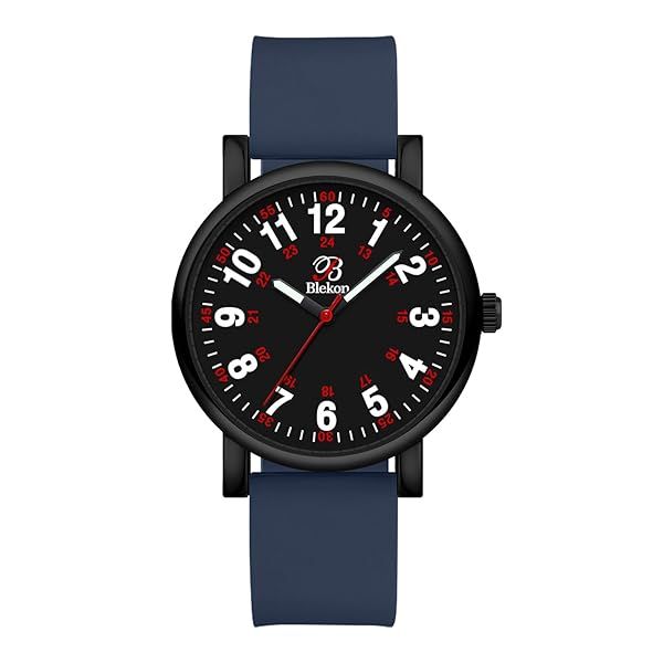 Shop Blekon Original Nurse Watch: Easy Read Dial, Water Resistant, Medical Scrub Colors (Black/Navy)