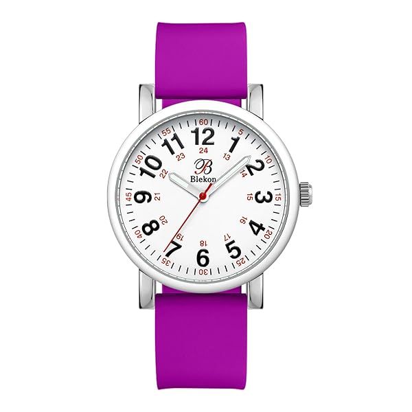 Shop Blekon Original Nurse Watch: Easy Read Dial, Military Time, Water Resistant - Perfect for Medical Professionals & Students