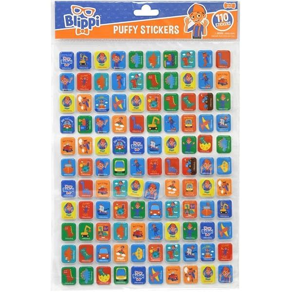 Blippi Puffy Sticker Sheet Book: 110 Fun Stickers for Kids - Perfect for Creative Play!