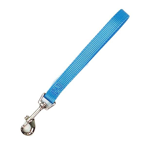 Blue-9 Dog Training Leash 9 Inch Tab Lead for Obedience Recall and Agility Training Made in The USA Sky Blue