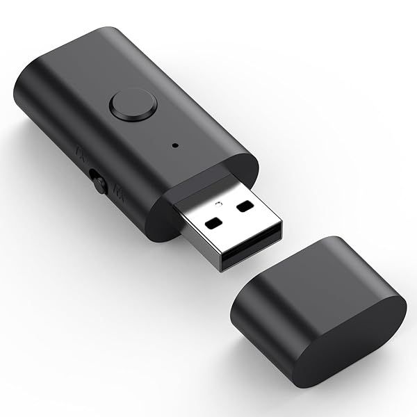 Bluetooth 5.3 Transmitter Receiver Wireless USB Adapter for TV PC Home Car Stereo Low Latency Music Streaming Handsfree Calls