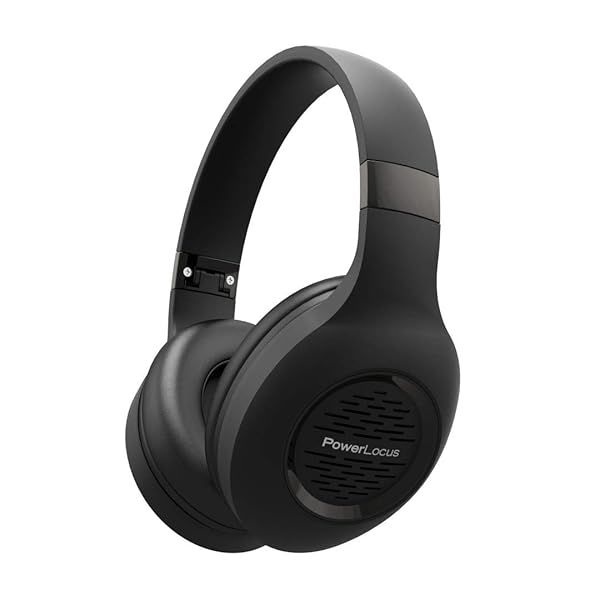 PowerLocus Bluetooth Over-Ear Headphones: Hi-Fi Stereo, Deep Bass, Foldable Design & Built-in Mic for Phones & PCs