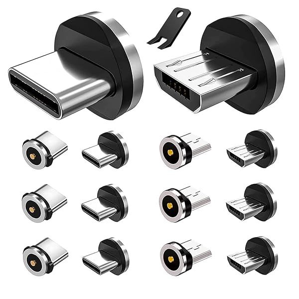 Buy Boffdock 7Pcs Type C Magnetic Tips & Micro Heads for Android - No USB Cord, Non-Data, Fast Charging Solutions