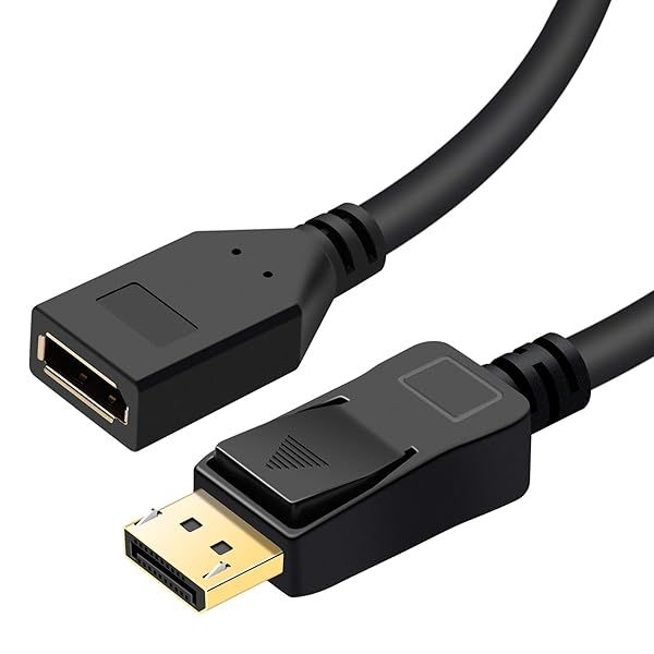 BolAAzuL Displayport 1.2 Extension Cable 2K 144Hz 4K 60Hz 1.8M Male to Female Cord for Gaming and High Resolution Displays