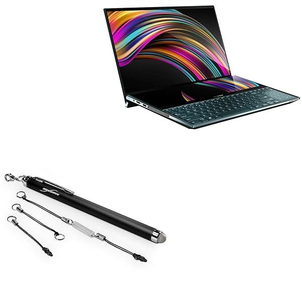 BoxWave Stylus Pen for ASUS ZenBook Pro Duo UX581GV EverTouch Fiber Tip Capacitive Stylus Jet Black