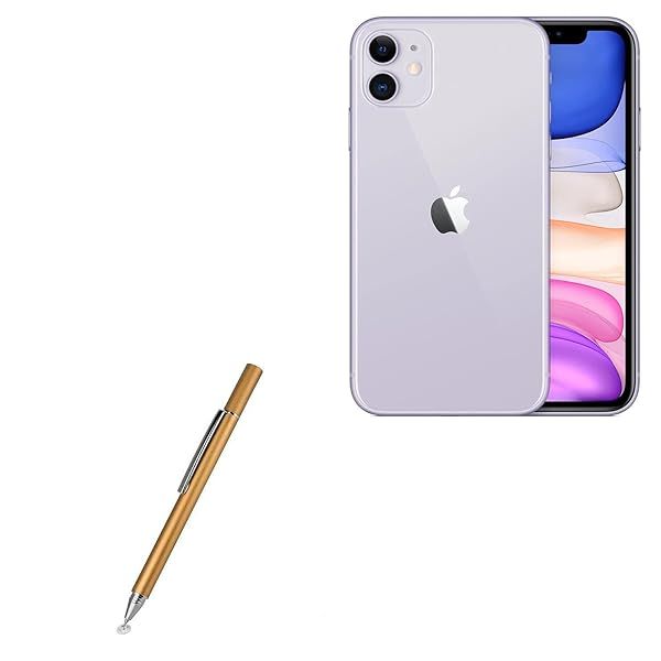 BoxWave Stylus Pen for Apple iPhone 11 FineTouch Capacitive Super Precise Champagne Gold