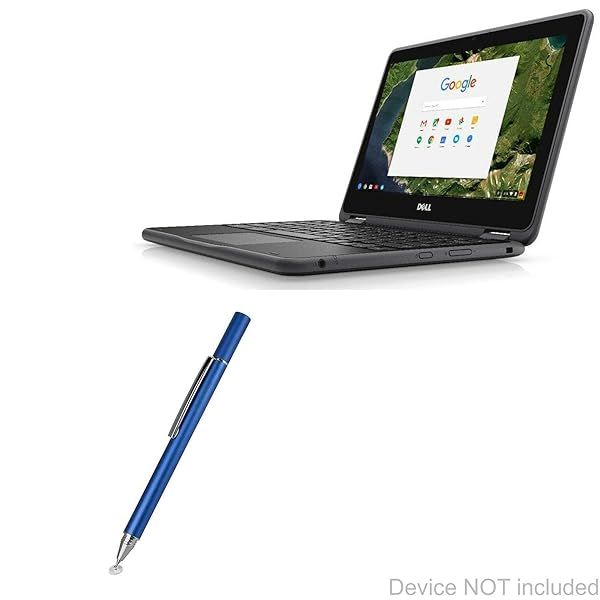 BoxWave Stylus Pen for Dell Chromebook 3189 Education 2-in-1 FineTouch Capacitive Super Precise Lunar Blue