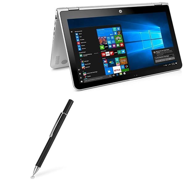 BoxWave Stylus Pen for HP Pavilion x360 15.6 inch Convertible FineTouch Capacitive Super Precise Jet Black