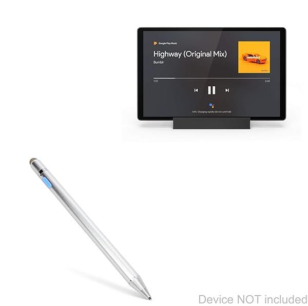 BoxWave Stylus Pen for Lenovo Tab M10 FHD Plus 2nd Gen AccuPoint Active Stylus with Ultra Fine Tip Metallic Silver