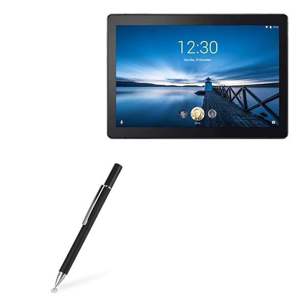 BoxWave Stylus Pen for Lenovo Tab M10 FineTouch Capacitive Super Precise Jet Black