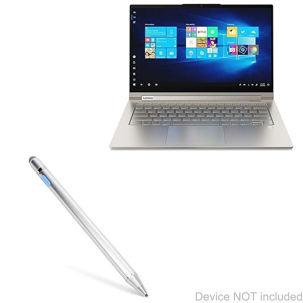 BoxWave Stylus Pen for Lenovo Yoga C940 AccuPoint Active Stylus with Ultra Fine Tip in Metallic Silver