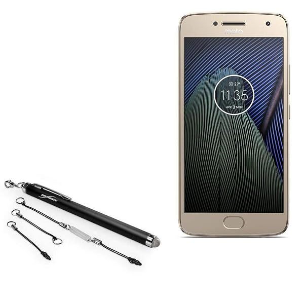 Motorola Moto G5 Plus Stylus Pen BoxWave EverTouch Capacitive Stylus Fiber Tip Jet Black for Motorola Moto G5 Plus