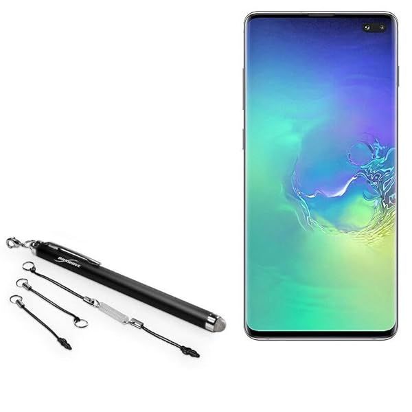BoxWave Stylus Pen for Samsung Galaxy S10 Plus EverTouch Capacitive Fiber Tip Jet Black