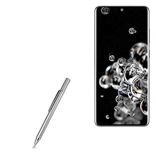 BoxWave Stylus Pen for Samsung Galaxy S20 Ultra 5G FineTouch Capacitive Super Precise Metallic Silver
